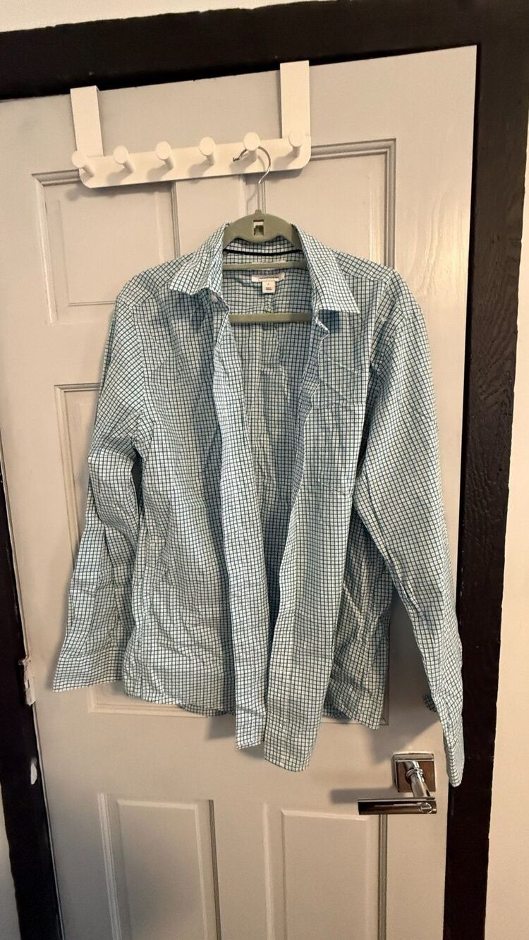 Amazon - L - Blue Green Plaid Button Up